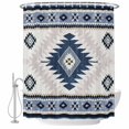 thumbnail image 2 of Blue Beige Boho Waterproof Fabric Shower Curtain,Vintage Ethnic Tribal Southwestern Waterproof Fabric Shower Curtain for Bathroom Curtains Bathtubs Hotel Shower Curtains with 12 Hooks Small 36x72in, 2 of 8