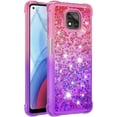 thumbnail image 3 of Case for Motorola Moto G Power 2021,Creativity Clear Gradient Quicksand Glitter Flowing Liquid Floating TPU Case Bling Diamond Sparkle Cover for Moto G Power 2021 JB Pink Mauve, 3 of 7