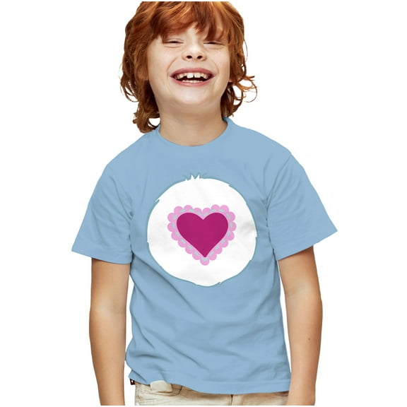 Care Bears Cousins Gentle Heart Lamb Belly Kids T Shirt for Youth Boys and Girls, Light Blue, Large