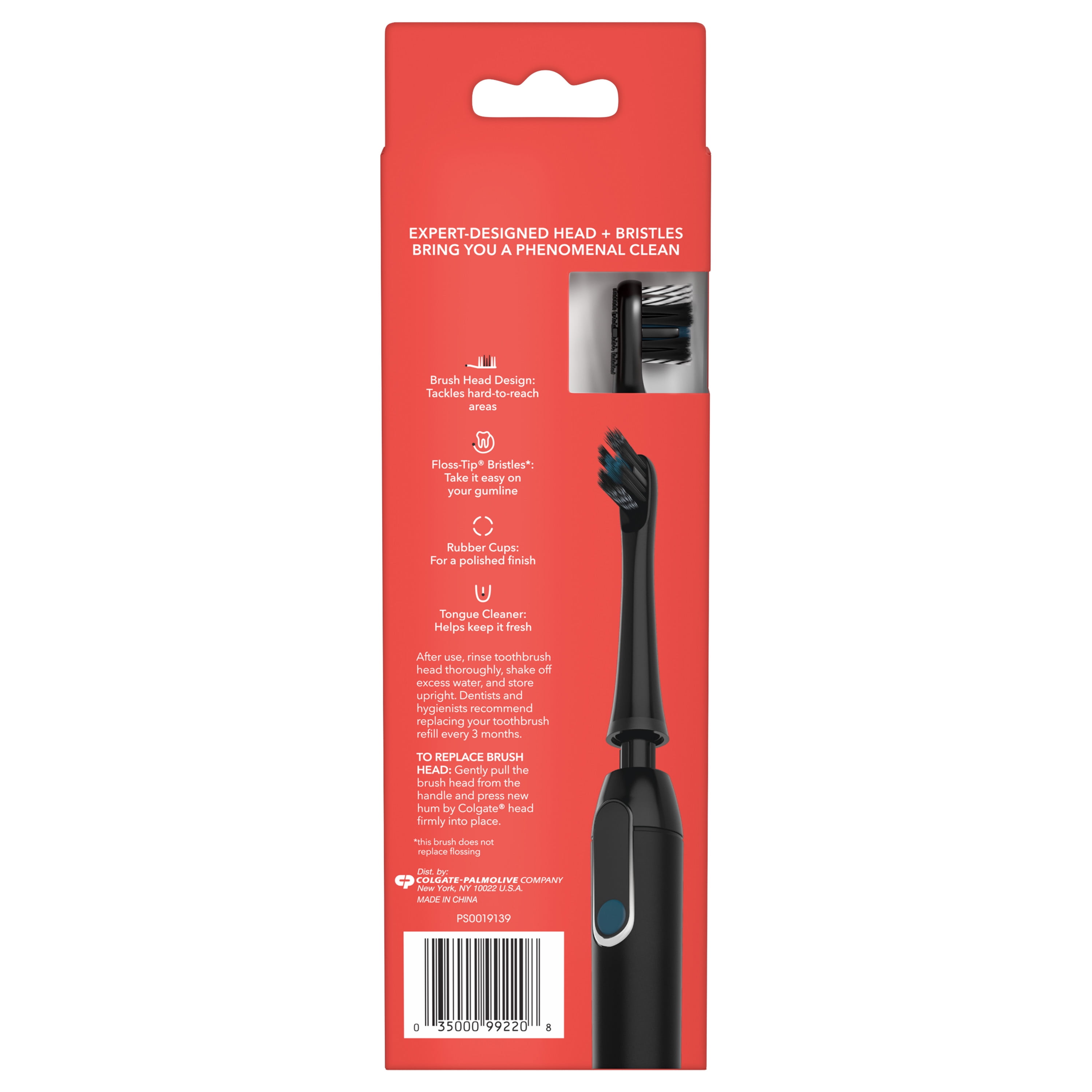 hum by Colgate Replacement Toothbrush Heads, Black, 2 Count