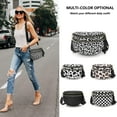 thumbnail image 6 of AEVOS Crossbody Bag,Checkered Purse for Women Black and White Bum Bag Fanny Packs Belt Bag Sling Bag with Shoulder Strap, 6 of 7
