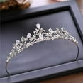 thumbnail image 7 of Elegant Crystal Tiaras For Unforgettable Moments, Princess Crowns With Rhinestones For Birthday Party, Prom And Photography Prop (Silver), 7 of 7
