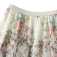thumbnail image 5 of HXWCHs Women's Floral Print A-Line Mesh Skirt Mid Length Party Dance Elegant Holiday Celebration Attire One Size Beige, 5 of 7