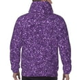 thumbnail image 7 of Wukai Purple Glitter Print Men Hoodies Fleece Sweatshirts Long Sleeve Sweaters Pullover Fall Outfits Winter Clothes-4X-Large, 7 of 7
