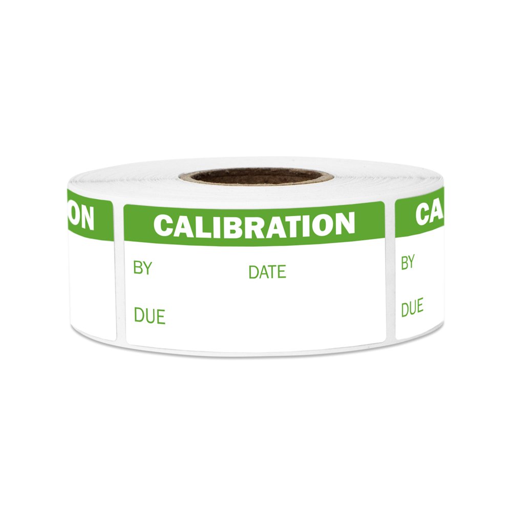 2" x 1" WriteIn Calibration Stickers Labels for Inventory & Quality Control (10 Rolls / Green