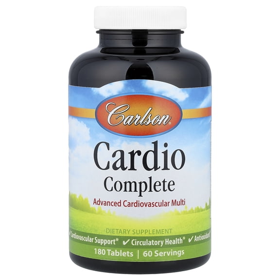 Carlson Cardio Complete, Advanced Cardiovascular Multi, 180 Tablets