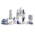 thumbnail image 2 of Kurt Adler 11-Piece Porcelain Delft Blue Nativity Set, 1.97"–6.7" – Holiday Christmas Figurines, 2 of 5