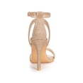 thumbnail image 2 of BLISSFUL STEP Women's Shoes Glitter Stiletto Heel Sandals Ankle Strap Open Toe Party Shoes Rose Gold 7.5, 2 of 8