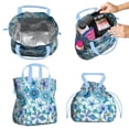 thumbnail image 2 of Pioneer Flower Floral Print Pattern Drawstring Lunch Bag Women - Drawstring Lunch Bag Insulated for Work Office - Stain-Resistant Large Lunchbags for Women with Multi-Pockets, 2 of 6
