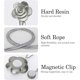 thumbnail image 2 of Alzapaños magnéticos NQ para cortinas en forma de camelia color plateado 1 par de hebillas magnéticas, 2 of 5