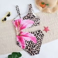 thumbnail image 6 of mgoYE Swimsuit for Girls 8-10 Girls Swimsuit One Piece Bathing Suit Floral Print Swimsuit Adjustable Straps Kids Bikini Sets Teens Swimwear(Brown,11-12 Years), 6 of 8