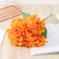 thumbnail image 3 of Ounissouiy Fiesta de hortensias artificiales Flores de simulación Decoraciones de plantas al aire libre Centros de Arreglos Jardín Habitación Decoración del hogar Naranja Ounissouiy HA070479-05, 3 of 6