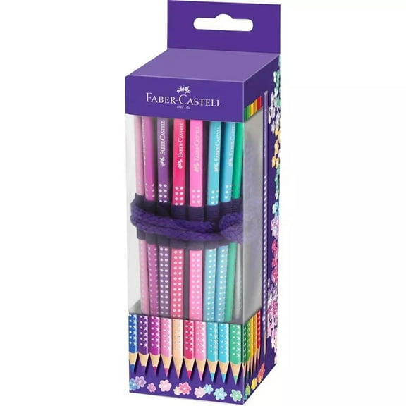 Faber-Castell 201738 Sparkle Colour Pencil Purple Roll, 20 Pieces