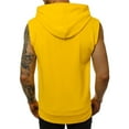 thumbnail image 2 of Innerwin Débardeurs à Capuche Sans Manches pour Hommes Été Fermeture Éclair Coupe Régulière Jaune G, 2 of 3