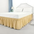 thumbnail image 2 of Unique Bargains Elastic Dust Ruffled Bed Skirt with 15" Drop Full Camel, 2 of 8