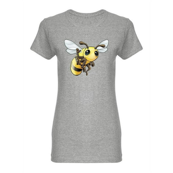 Happy Waving Bee T-Shirt Women -Image by Shutterstock, Female XX-Large