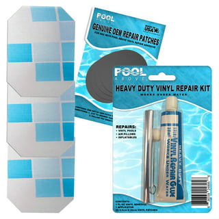 Pool Above Heavy Duty Vinyl Repair Patch Kit for Above-Ground Pool Liner Repair; Glue and Patch Inflatables; Boat; Raft; Kayak; Air Beds; Inflatable