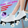 thumbnail image 2 of CAROOTU Femmes Hommes Équipement de Skate Botte Souple Patins à Roulettes Rétro à Tige Haute Design Intérieur Extérieur avec Lumière, 2 of 7