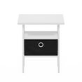 thumbnail image 2 of Pemberly Row End Table Nightstand with Bin Drawer in White/Black, 2 of 5