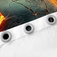 thumbnail image 4 of Skull Window Drapes Block 30%-50% Light,Mystic Gothic Skeleton Red Flame Kitchen Window Treatments 42Wx63L Inches,Natural Disaster Volcano Eruption Lava 3D Print Decor Window Curtains, 4 of 6
