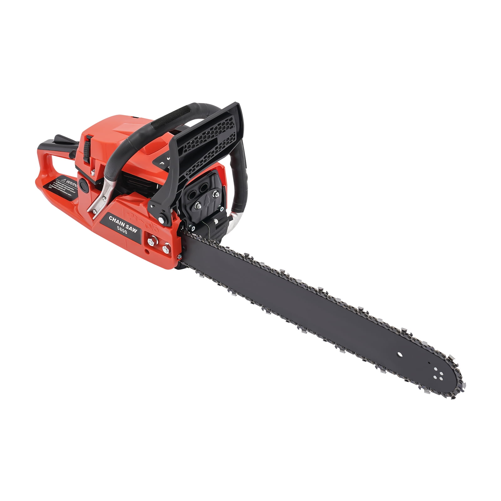 20 Inch Chainsaw 58cc Leightweight Handed Petrol Gasoline Chain Saw with 0.15gal Tank Capacity 2-Stroke Engine Chainsaw with 58cc Displacement 10500rpm High Speed and 2.6kw High Power