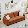 thumbnail image 3 of M optimized 83" Modern Sofa, Corduroy 3 Seater Deep Seat Couch with Wide Armrest, Removable Washable Cushion Cover, Comfy Sofa for Living Room Bedroom Apartment, Small Space, 3 of 9