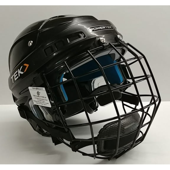 PowerTek v3.0 TEK Adjustable Ice Hockey Player Helmet with Cage