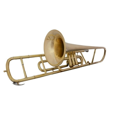 SUPERB Best Deal! New Brass Finish Bb Valve Trombone Free Hard case+ MOUTHPIECE
