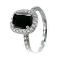thumbnail image 3 of 2 Carat Unique Black Diamond and diamond Bridal Ring Set on 10k White Gold, 3 of 3