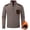 Coffee, variant on Men's Zip Up Sweater Cable Knit Pullovers Soft Turtleneck Business Casual Work Long Sleeve Pullover Sweater