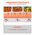thumbnail image 4 of KFFKFF 3-Pan Propane Steam Table Food Warmer with Adjustable Temperature Controls, 4 of 9
