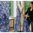 thumbnail image 5 of Cotton Cambric Fabric by Soimoi - Floral Pattern- 56" Wide Soft Breathable Fabric by 5 Yard for Kurtas, Linings, Blouses, Baby Clothes, Quilting - Blue, 5 of 6