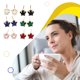 thumbnail image 2 of Jumpingount 1 par de pendientes para mujer, de estrella de cobre, pendientes artesanales a la moda, pendientes informales para fiesta, joyería para Ropa, zapatos y accesorios Miscelánea Rosado Jumpingount AP015837-05, 2 of 6