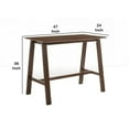thumbnail image 5 of Wooden Rectangular Bar Table with Angled Block Legs, Brown- Saltoro Sherpi, 5 of 5