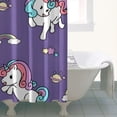 thumbnail image 4 of Purple Unicorn Dessert Pattern Shower Curtain 36"x72" ,Bathroom Decorative Shower Curtains Set with 12 Hooks,Modern Waterproof Washable Shower Curtain, 4 of 6