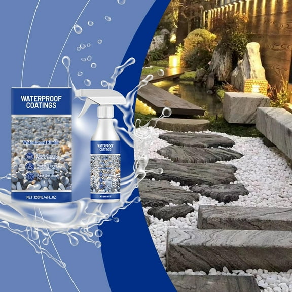 120ML Mulch Strong Glue for Landscaping, Concentrated Rock Glue, Mulch Bark Binder Spray for Outdoor, Garden, Yard, Pet-Friendly Mulch Anchor Easily Holds Rubber, Stone, Gravel, Wood, 1PCS