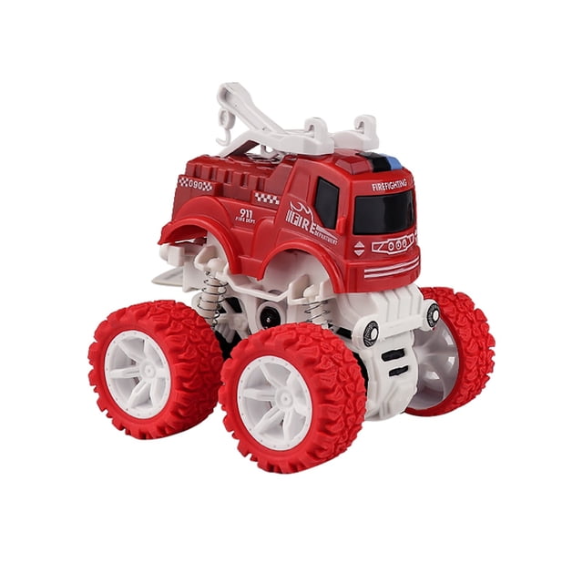 Kids Toys Power Wheels Power Wheel Car With Parent Remote Four-Wheel Drive Cross-Country Pull Back Car Inertial Friction Power Spring Car