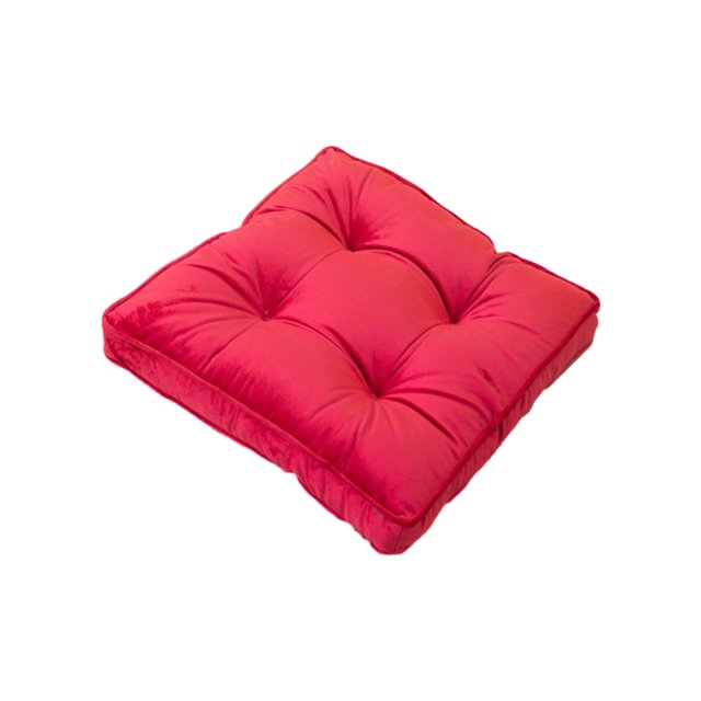 Wosthever Cojín de asiento práctico y duradero para soporte duradero Cojines de suelo cuadrados Cojín para silla Decoración del hogar Rosa roja 43*43cm