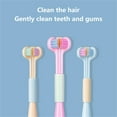 thumbnail image 6 of YiFudd 3-Headed Toothbrush Autism Sensory Toothbrush for Child/adults, Three Bristle Travel Toothbrush - Angled Bristles Clean Each Tooth, Complete Teeth and Gum Care, Soft and Gentle, 6 of 7