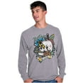 thumbnail image 3 of No Pain No Gain Skull Dagger Tattoo Long Sleeve TShirt Men Women Brisco Brands L, 3 of 6
