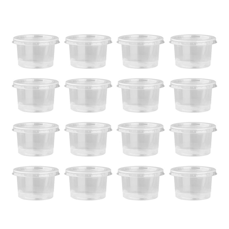 100Pcs Disposable Sauce Cups Small Sauce Container Plastic Jelly Cups  (Transparent)