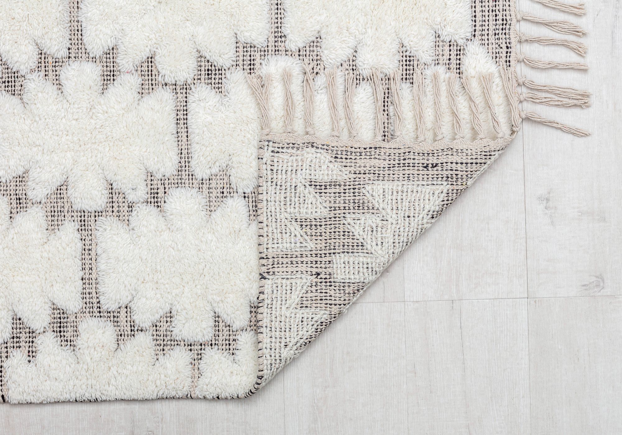 Rugs America Ivory Astra CR10A Textured/Trellis Bohemian White Area Rug, 8’0”x10’0”