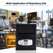 Spaco Digital Deposit Safe, Easy Access Slot, Black, for Cash & Valuables
