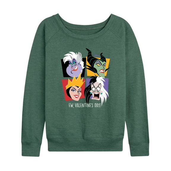 Disney Villains - Evil Queens - EW. Valentine's Day - Women's Lightweight French Terry Long Sleeve Shirt