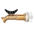 thumbnail image 2 of WADEO Brass Rain Barrel Spigot, Rain Barrel Quarter Turn Ball Valve Spigot with Bulkhead Fitting, 2 of 8