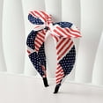 thumbnail image 5 of American Flag Bow Headband, USA Star Stripes Knotted Hair Band for 4th of July Independence Day Patriotic Party Women Accessories, 5 of 6
