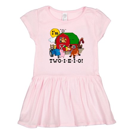 

Inktastic TWO-I-E-I-O Gift Toddler Girl Dress