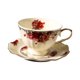 thumbnail image 2 of Taza de Café con Plato Taza Cappuccino Taza Latte Taza de Té Cerámica Romántica con Asa Antideslizante Adecuada para Cumpleaños Restaurantes Hogar, 2 of 9