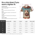 thumbnail image 5 of Honeii Hot Air Balloon Guinea Pig Print Men’s Hawaiian Shirt,Classic Button-Down Short Sleeve Shirt, for Beach, Vacation, and Outdoor Activities,Large, 5 of 7