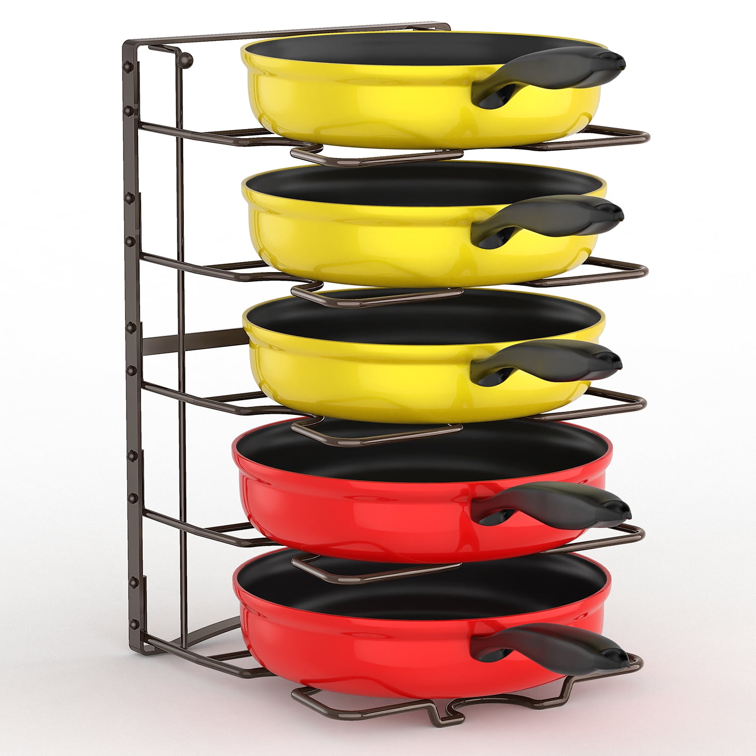 Auledio Pan Rack Organizer FreeStanding Pan Rack Pot Holder Lid Holder